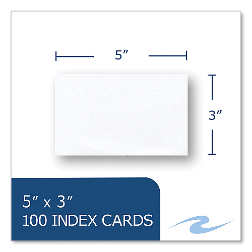 Roaring Spring White Index Cards, 3 x 5, 100 Cards, 36/Carton (74814CS)