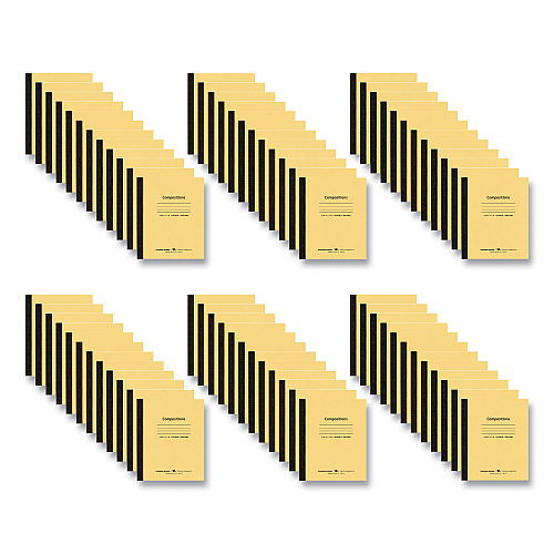 Roaring Spring Flexible Cover Composition Notebook, Wide/Legal Rule, Manila Cover, (48) 8.5 x 7 Sheets, 72/Carton (77308CS)
