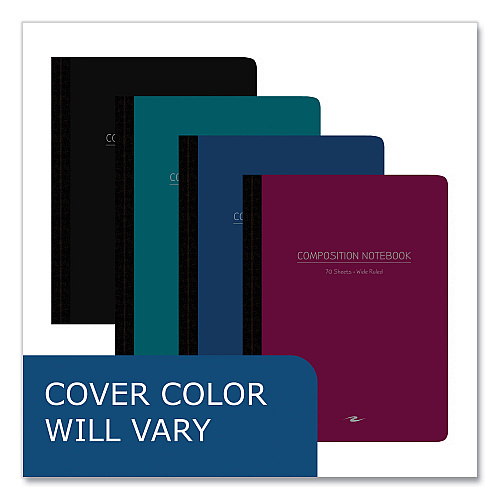Roaring Spring Poly Flex Composition Notebook, Wide/Legal Rule, Randomly Assorted Cover, (70) 9.75 x 7.5 Sheets, 24/Carton (77290CS)