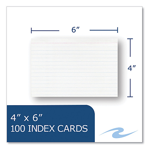 Roaring Spring White Index Cards, Narrow Ruled, 4 x 6, 100 Cards, 36/Carton (74844CS)
