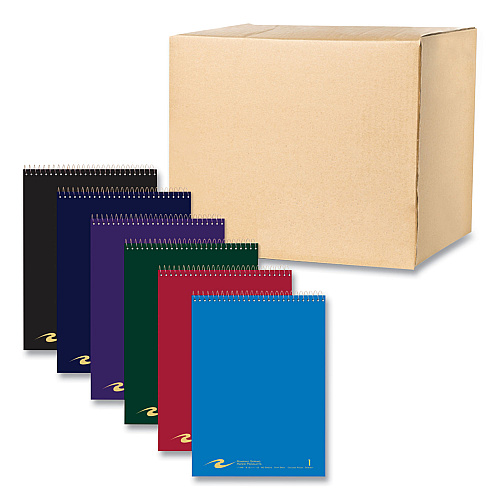 Roaring Spring Flipper Subject Wirebound Notebook, 1-Subject, Assorted Cover Colors, (80) 8.5 x 11.5 Sheets, 24/Carton (11186CS)