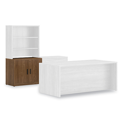 HON 10500 Series Storage Cabinet with Doors, Two Shelves, 36" x 20" x 29.5", Pinnacle (105291PINC)