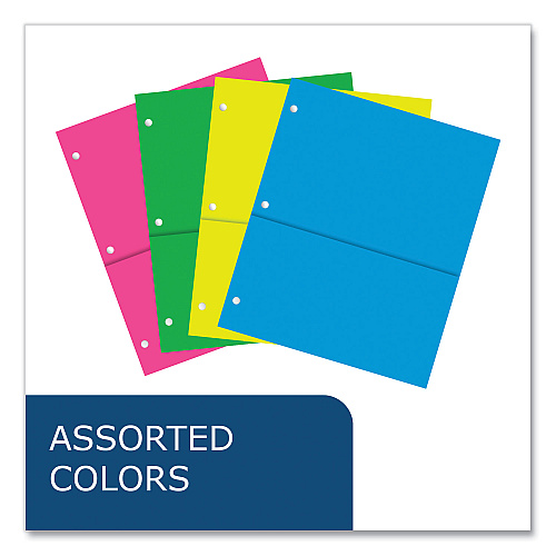 Roaring Spring Binder Pocket, 9 w x 11 h, Assorted Colors, 144/Carton (50725CS)