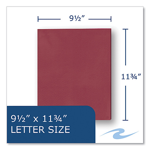 Roaring Spring Pocket Folder, 0.5" Capacity, 11 x 8.5, Scarlet, 25/Box, 10 Boxes/Carton (50112CS)