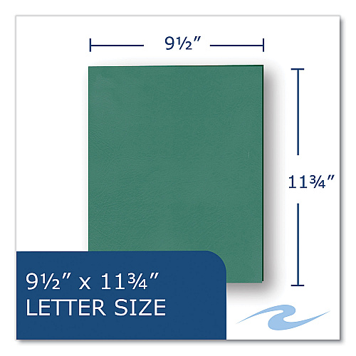 Roaring Spring Pocket Folder, 0.5" Capacity, 11 x 8.5, Green, 25/Box, 10 Boxes/Carton (50122CS)