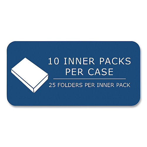 Roaring Spring Pocket Folder with 3 Fasteners, 0.5" Capacity, 11 x 8.5, Dark Blue, 25/Box, 10 Boxes/Carton (54121CS)