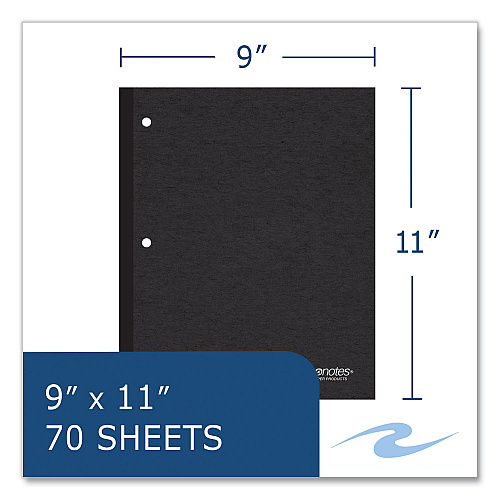 Roaring Spring Earthtones Wireless 1 Subject Notebook, Medium/College Rule, Randomly Assorted Covers, (70) 11 x 8.5 Sheets, 24/Carton (20198CS)