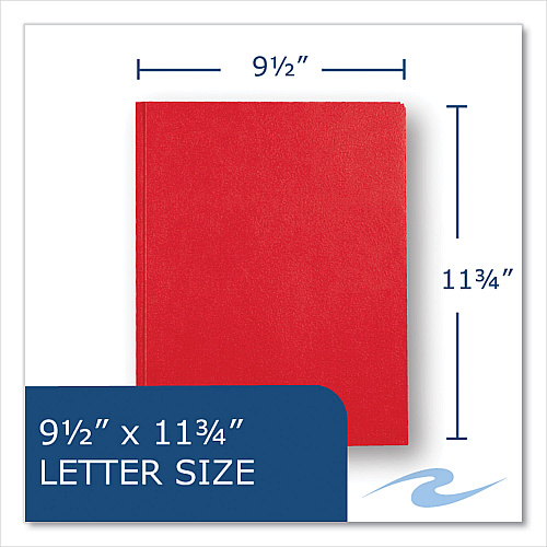 Roaring Spring Pocket Folder with 3 Fasteners, 0.5" Capacity, 11 x 8.5, Red, 25/Box, 10 Boxes/Carton (54126CS)