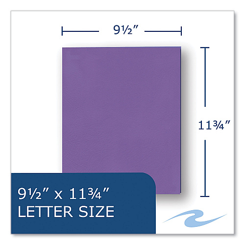 Roaring Spring Pocket Folder, 0.5" Capacity, 11 x 8.5, Purple, 25/Box, 10 Boxes/Carton (50114CS)
