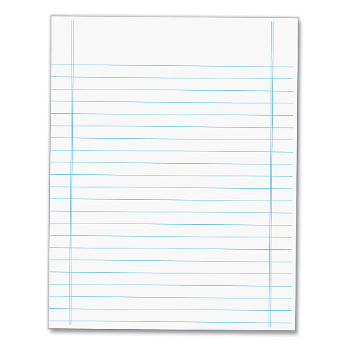 Roaring Spring New York Exam Paper, 8 x 10, Wide/Legal Rule, 250 Sheets/Pack, 10 Packs/Carton (77522CS)