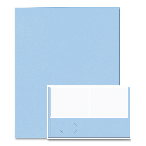 Roaring Spring Pocket Folder, 0.5" Capacity, 11 x 8.5, Light Blue, 25/Box, 10 Boxes/Carton (50124CS)