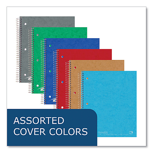 Roaring Spring Subject Wirebound Notebook, 3-Subject, Medium/College Rule, Assorted Cover, (120) 11 x 9 Sheets, 24/Carton (11384CS)