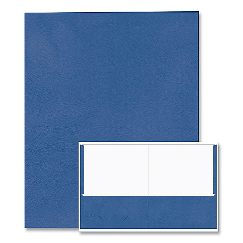 Roaring Spring Pocket Folder, 0.5" Capacity, 11 x 8.5, Dark Blue, 25/Box, 10 Boxes/Carton (50116CS)