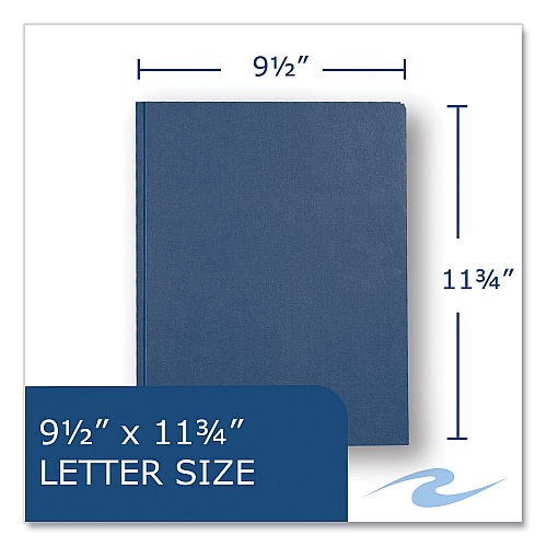 Roaring Spring Pocket Folder with 3 Fasteners, 0.5" Capacity, 11 x 8.5, Dark Blue, 25/Box, 10 Boxes/Carton (54121CS)
