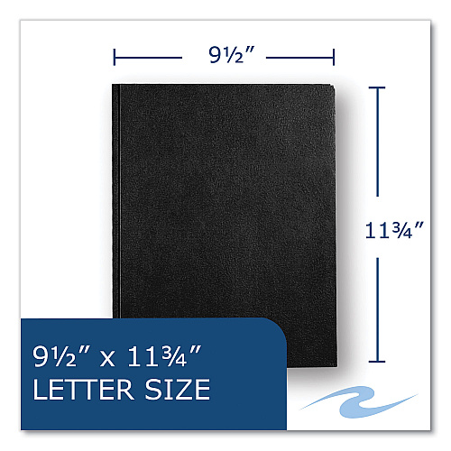 Roaring Spring Pocket Folder with 3 Fasteners, 0.5" Capacity, 11 x 8.5, Black, 25/Box, 10 Boxes/Carton (54120CS)