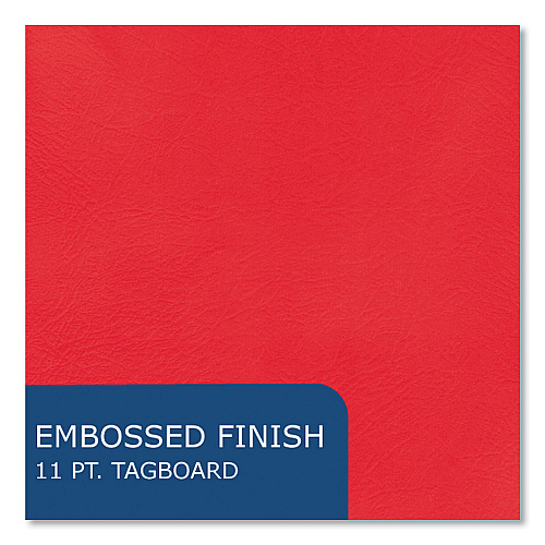 Roaring Spring Pocket Folder with 3 Fasteners, 0.5" Capacity, 11 x 8.5, Red, 25/Box, 10 Boxes/Carton (54126CS)