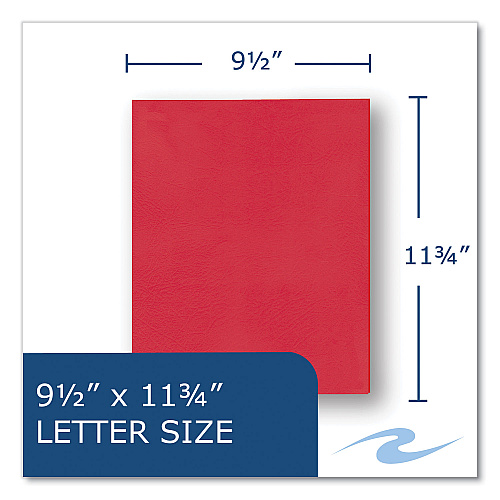 Roaring Spring Pocket Folder, 0.5" Capacity, 11 x 8.5, Red, 25/Box, 10 Boxes/Carton (50123CS)