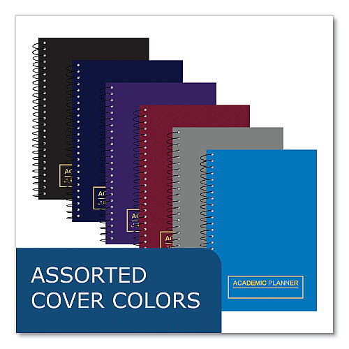 Roaring Spring Wirebound Academic Weekly Planner, Assorted Cover Colors, 8 x 5.5, 14-Month (July - August) 2023-2024, 28/Carton (11247CS)