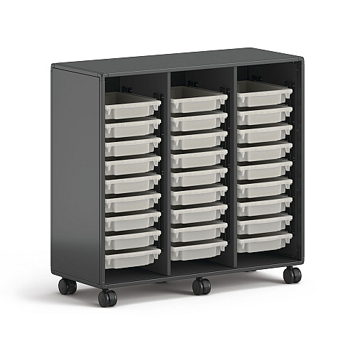HON Class-ifi Tote Storage Cabinet, Three-Wide, 46.63" x 18.75" x 44.13", Charcoal Gray (EST3H3WNSSNA)
