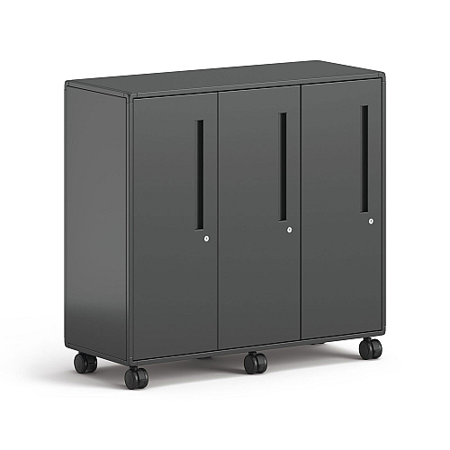HON Class-ifi Tote Storage Cabinet, Three-Wide, 46.63" x 18.75" x 44.13", Charcoal Gray (EST3H3WNSSNA)