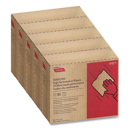 Cascades Tuff-Job Spunlace Towels, Pop Up Box, 9.75 x 16.75, Blue, 80/Box, 5 Boxes/Carton (W811)