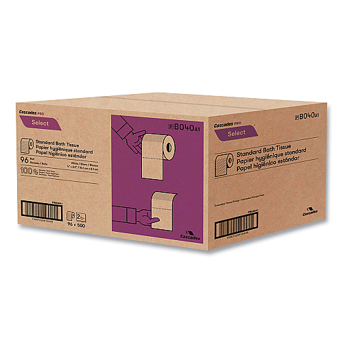 Cascades&reg; Pro Standard Toilet Paper, 2-Ply, 500 Sheets, 96 Rolls (B040)
