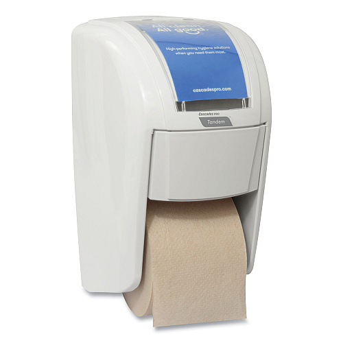 Cascades Tandem High Capacity Bath Tissue Dispenser, 6.9 x 6.9 x 12.3, White (C271)
