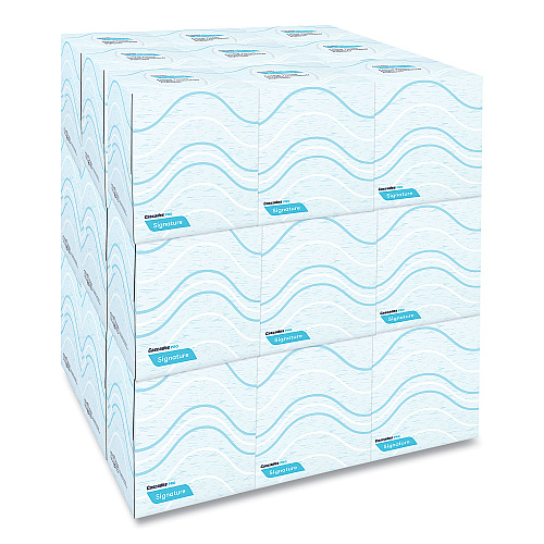 Cascades Signature Facial Tissue, 2-Ply, White, Cube, 90 Sheets/Box, 36 Boxes/Carton (F710)