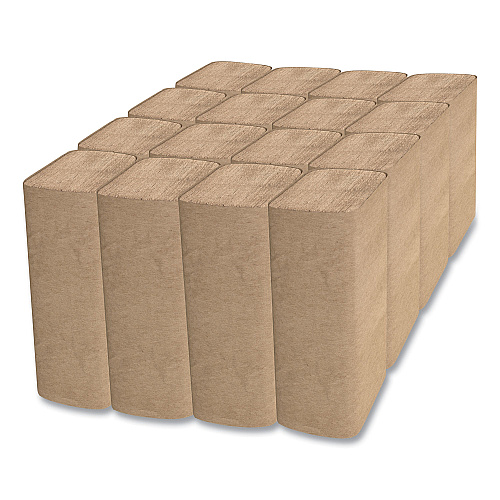 Cascades&reg; Pro Single Fold Paper Towels, 1-Ply, Brown, 4000 Towels (H115)