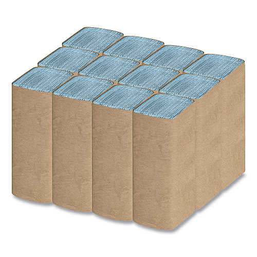 Cascades Tuff-Job Windshield Towels, 2-Ply, 9.25 x 10.25, Blue, 168/Pack, 12 Packs/Carton (W120)