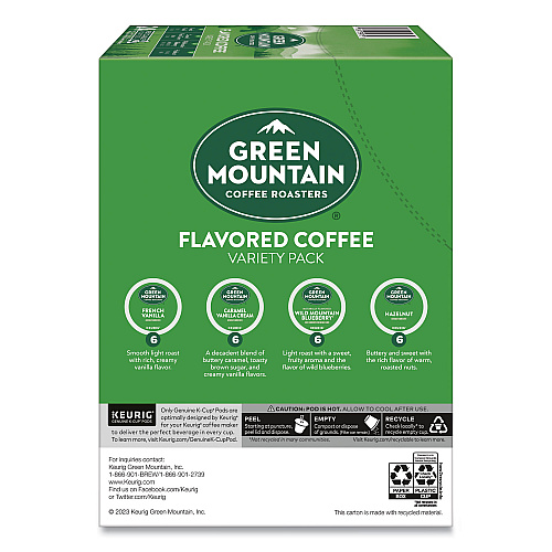 Keurig Flavored Variety Coffee K-Cups, Assorted Flavors, 0.38 oz K-Cup, 24/Box (9975)
