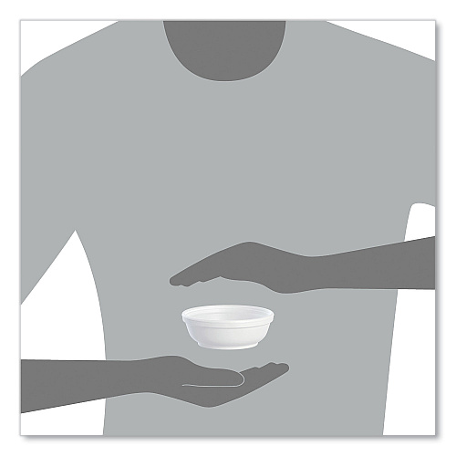 Dart Insulated Foam Bowls, 6 oz, White, 50/Pack, 20 Packs/Carton (6B20)