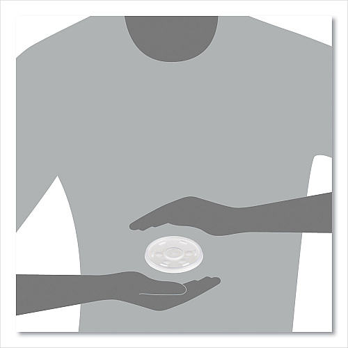 Dart Plastic Cold Cup Lids, Fits 10 oz Cups, Translucent, 100 Pack, 10 Packs/Carton (10SL)
