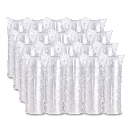 Dart D-T Sundae/Cold Cup Lids, Fits 6, 8, 12 oz Foam Cups, Clear, 50/Pack, 20 Packs/Carton (12HDLC)