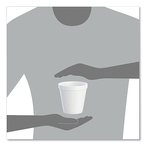 Dart Foam Containers, Squat, 16 oz, White, 25/Bag, 20 Bags/Carton (16MJ20)