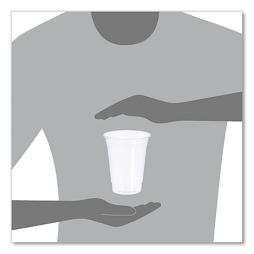 Dart Conex ClearPro Plastic Cold Cups, Plastic, 16 oz, Clear, 50/Pack, 20 Packs/Carton (16PX)