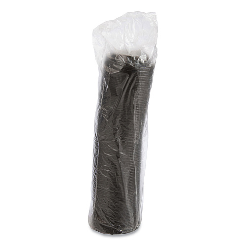 Dart Optima Reclosable Lid, Fits 12 oz to 24 oz Foam Cups, Black, 100 Pack, 10 Packs/Carton (16RCLBLK)