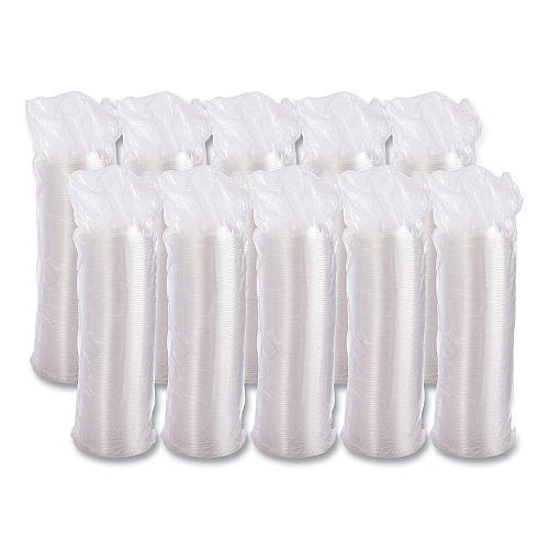 Dart Plastic Dome Lid, Fits 5 oz to 32 oz Hot Cups/Containers, Clear, 100/Pack, 10 Packs/Carton (20DLCR)