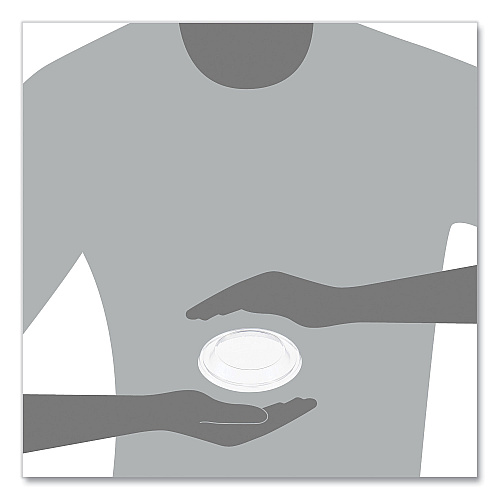 Dart Plastic Dome Lid, Fits 5 oz to 32 oz Hot Cups/Containers, Clear, 100/Pack, 10 Packs/Carton (20DLCR)