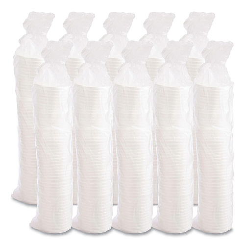 Dart Vented Foam Lids, Fits 6 oz to 32 oz Cups, White, 50 Pack, 10 Packs/Carton (20RL)