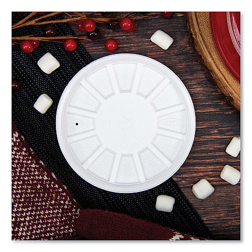 Dart Vented Foam Lids, Fits 6 oz to 32 oz Cups, White, 50 Pack, 10 Packs/Carton (20RL)