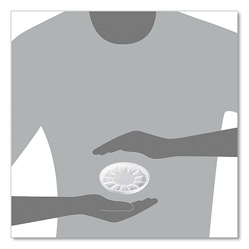 Dart Vented Foam Lids, Fits 6 oz to 32 oz Cups, White, 50 Pack, 10 Packs/Carton (20RL)
