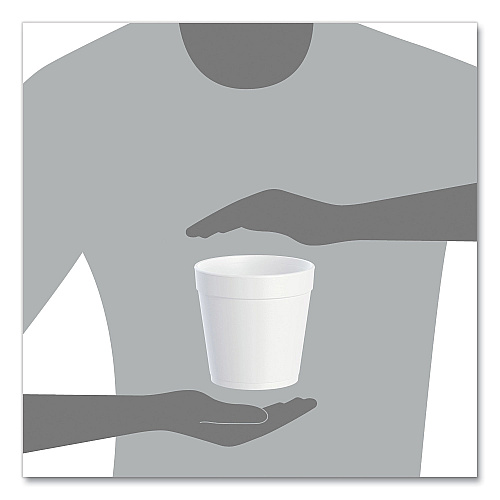 Dart Foam Containers, 32 oz, White, 25/Bag, 20 Bags/Carton (32MJ48)