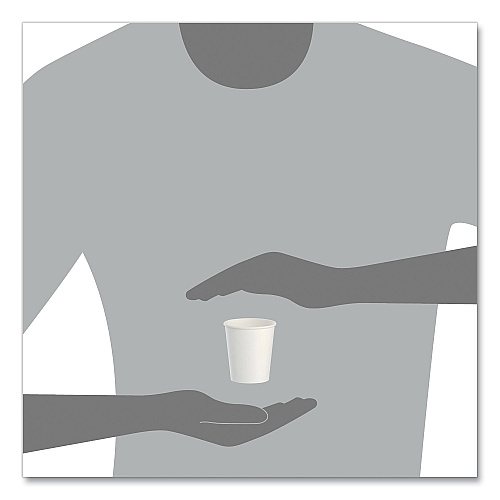 SOLO White Paper Water Cups, ProPlanet Seal, 3 oz, 100/Bag, 50 Bags/Carton (44CT)