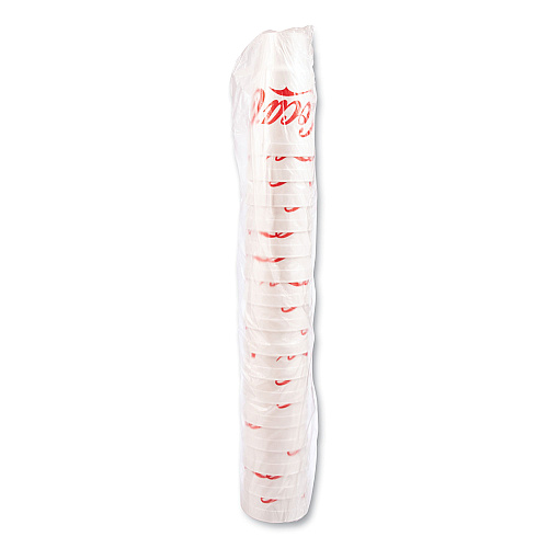 Dart Coca-Cola Foam Cups, 44 oz, White/Red, 20/Bag, 15 Bags/Carton (44AJ32C)