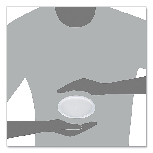 Dart Plastic Lids for Foam Containers, Flat, Vented, Fits 24-32 oz, Translucent, 100/Pack, 5 Packs/Carton (48JL)