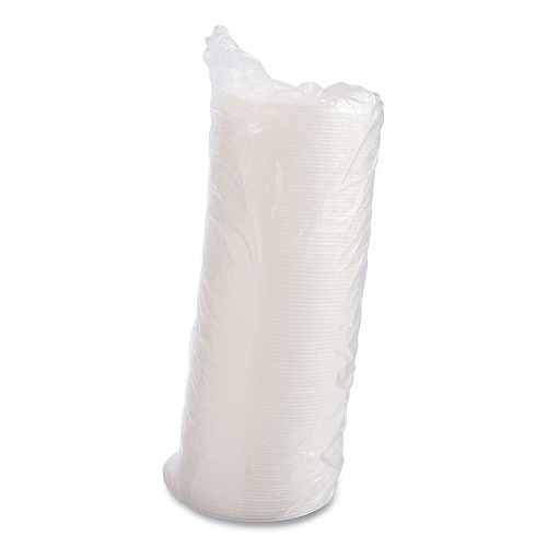 Dart Plastic Lids for Foam Containers, Flat, Vented, Fits 24-32 oz, Translucent, 100/Pack, 5 Packs/Carton (48JL)