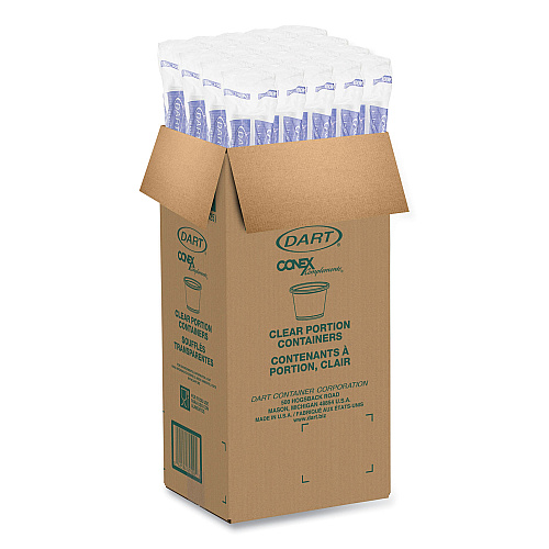 Dart Conex Complements Portion/Medicine Cups, 1 oz, Clear, 125/Bag, 20 Bags/Carton (100PC)