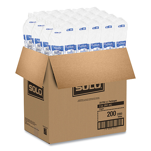 SOLO Paper Portion Cups, ProPlanet Seal, 2 oz, White, 250/Bag, 20 Bags/Carton (200)