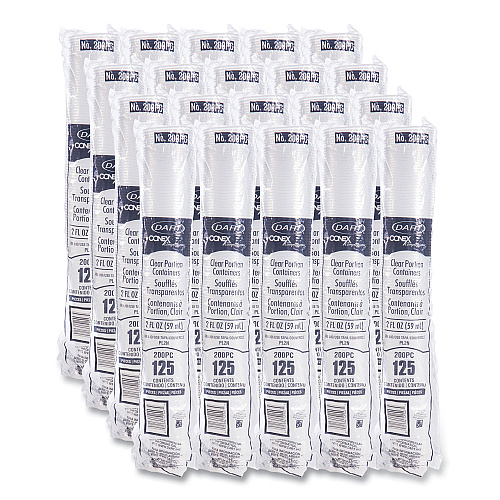 Dart Conex Complements Portion/Medicine Cups, 2 oz, Clear, 125/Bag, 20 Bags/Carton (200PC)